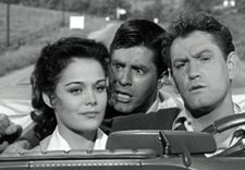 Joan Blackman with Jerry Lewis and Earl Holliman in Visit To A Small Planet